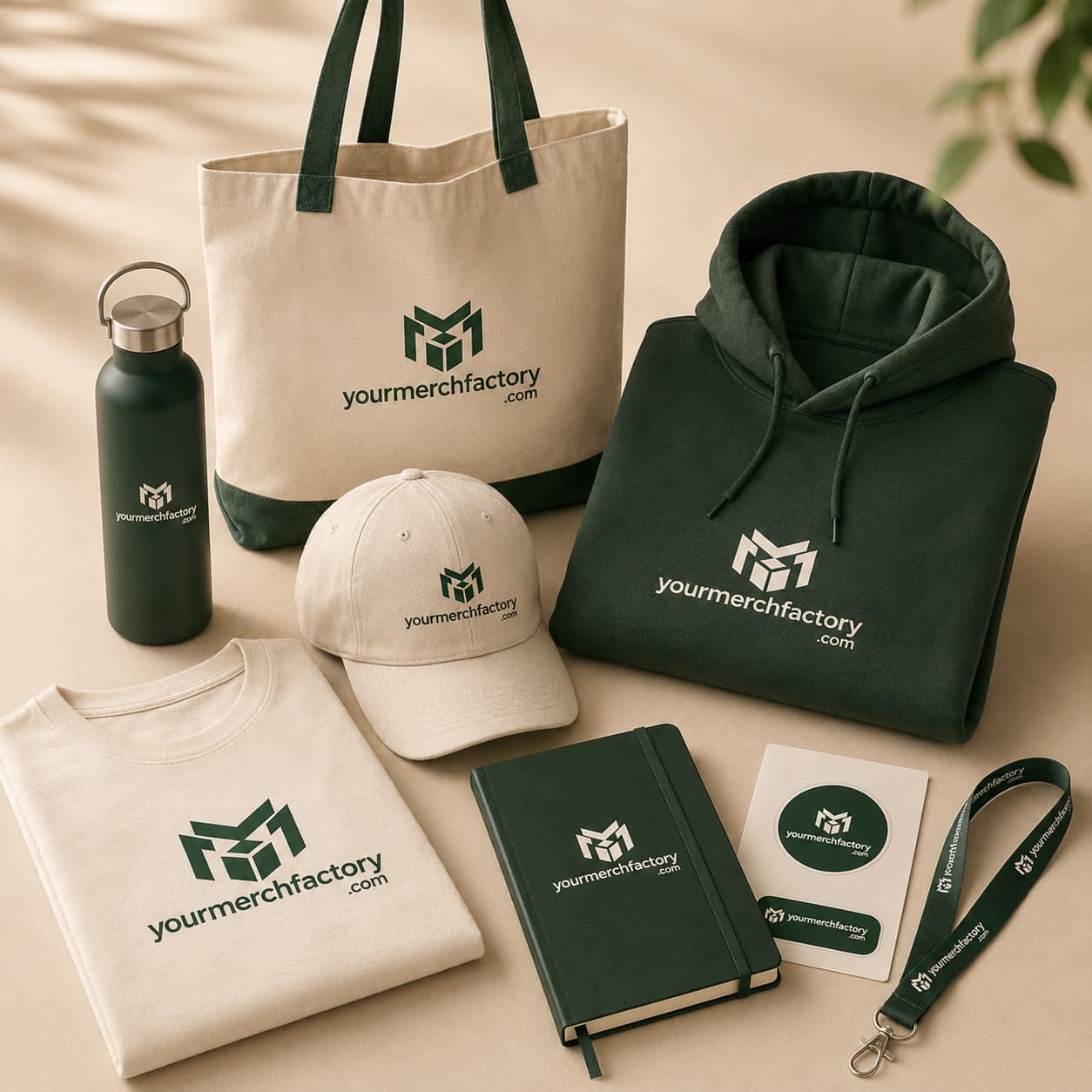 Custom university organization merch including apparel and accessories