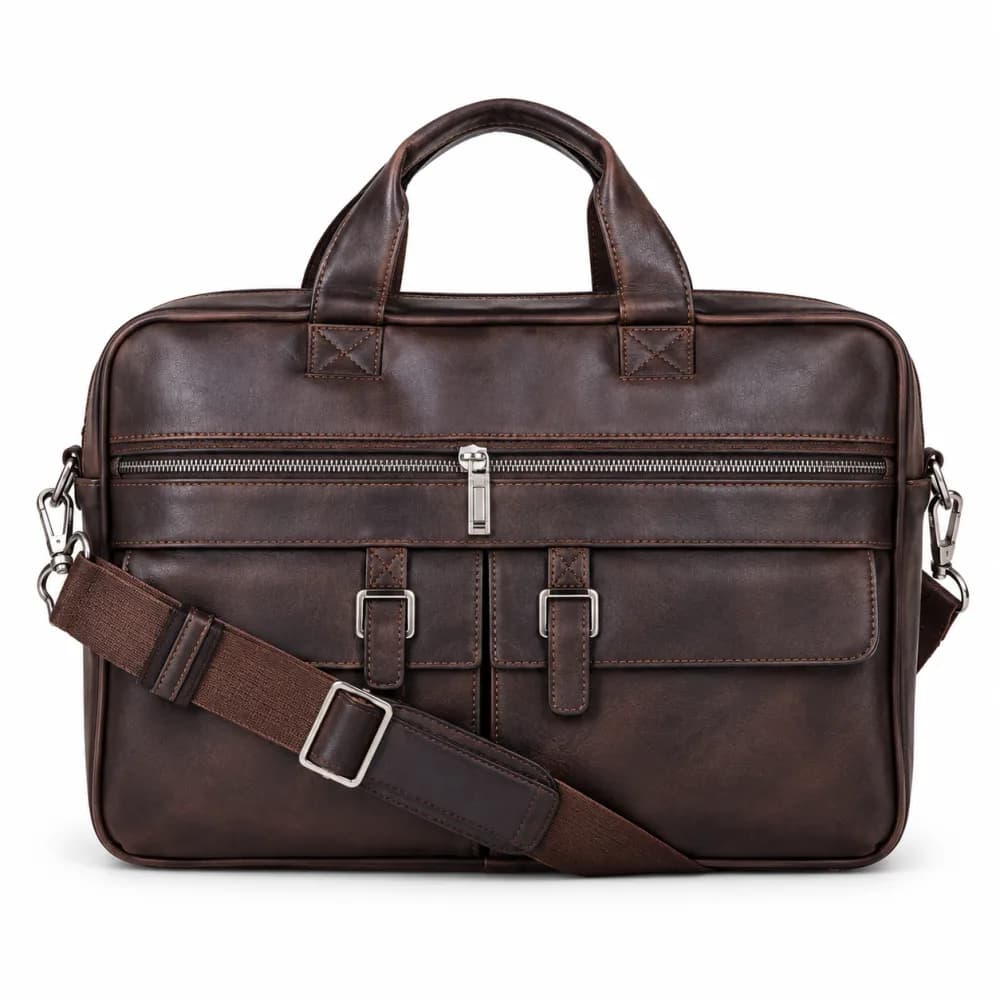 Briefcase 05, brown leather briefcase