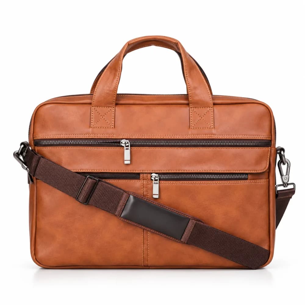 Briefcase 06, tan leather briefcase
