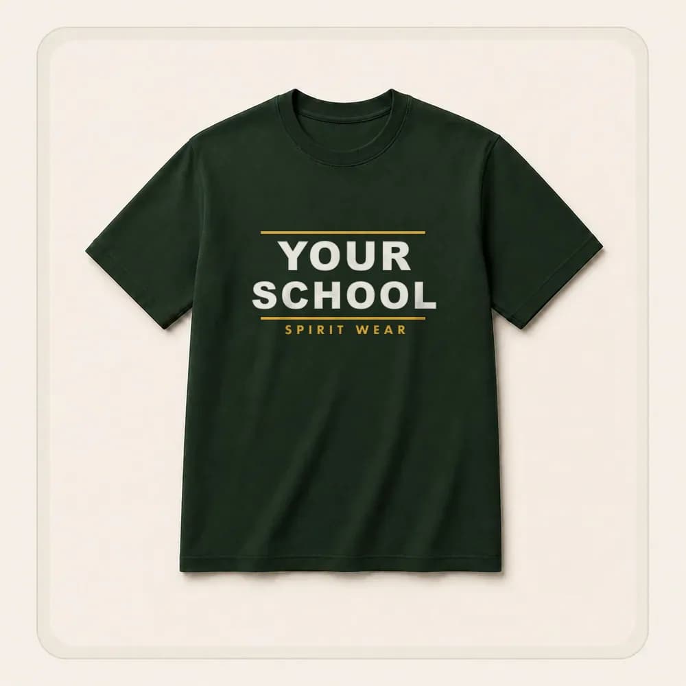 Sample design: Your School classic on a t-shirt