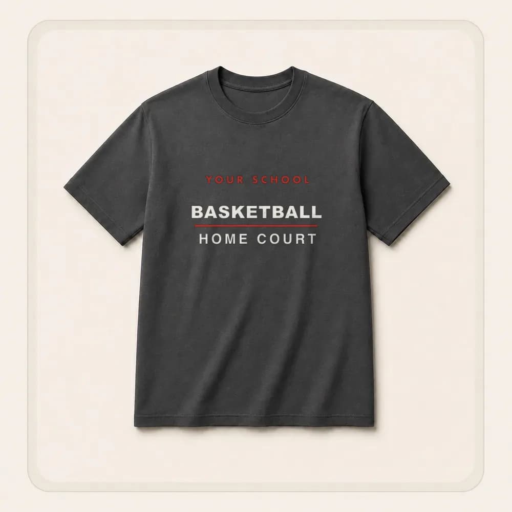 Sample design: Basketball on a t-shirt
