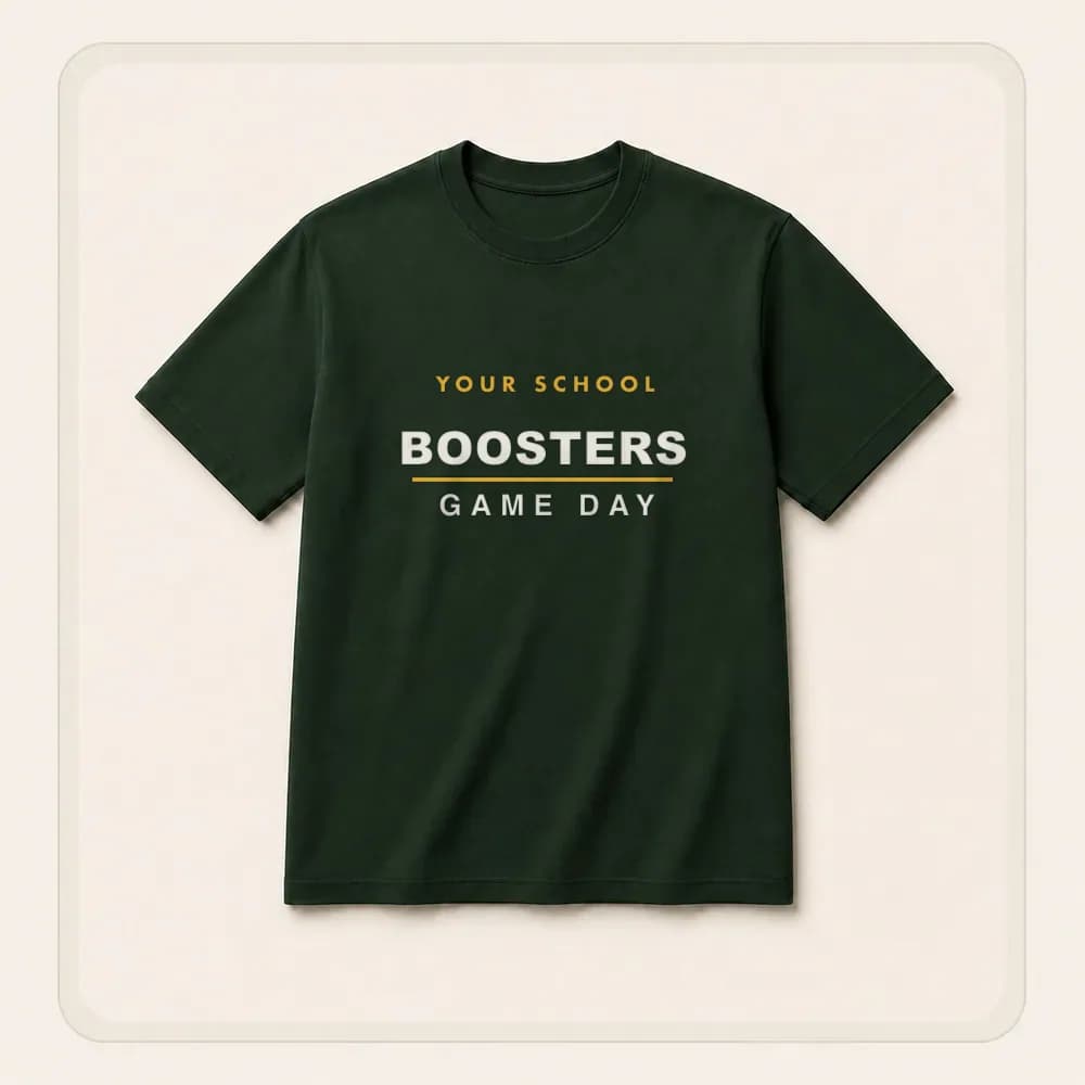 Sample design: Boosters game day on a t-shirt