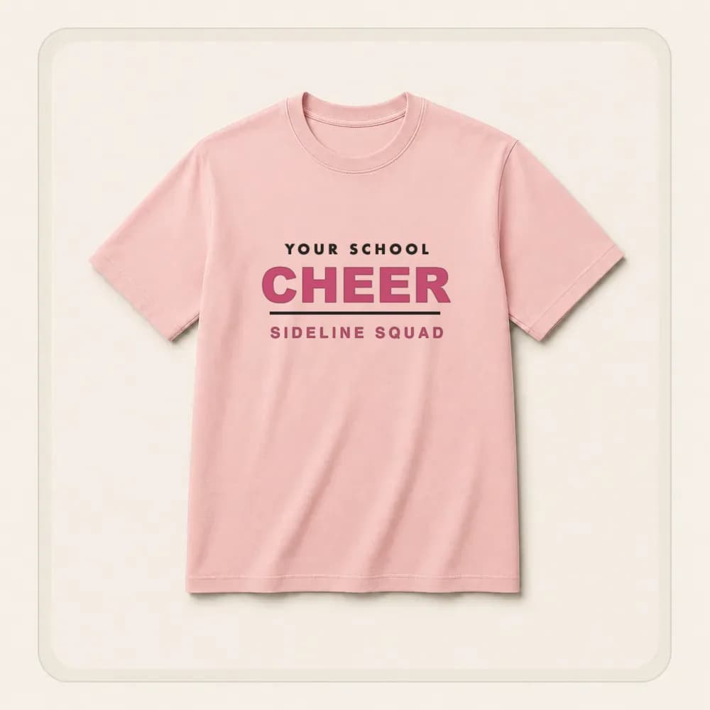 Sample design: Cheer on a t-shirt