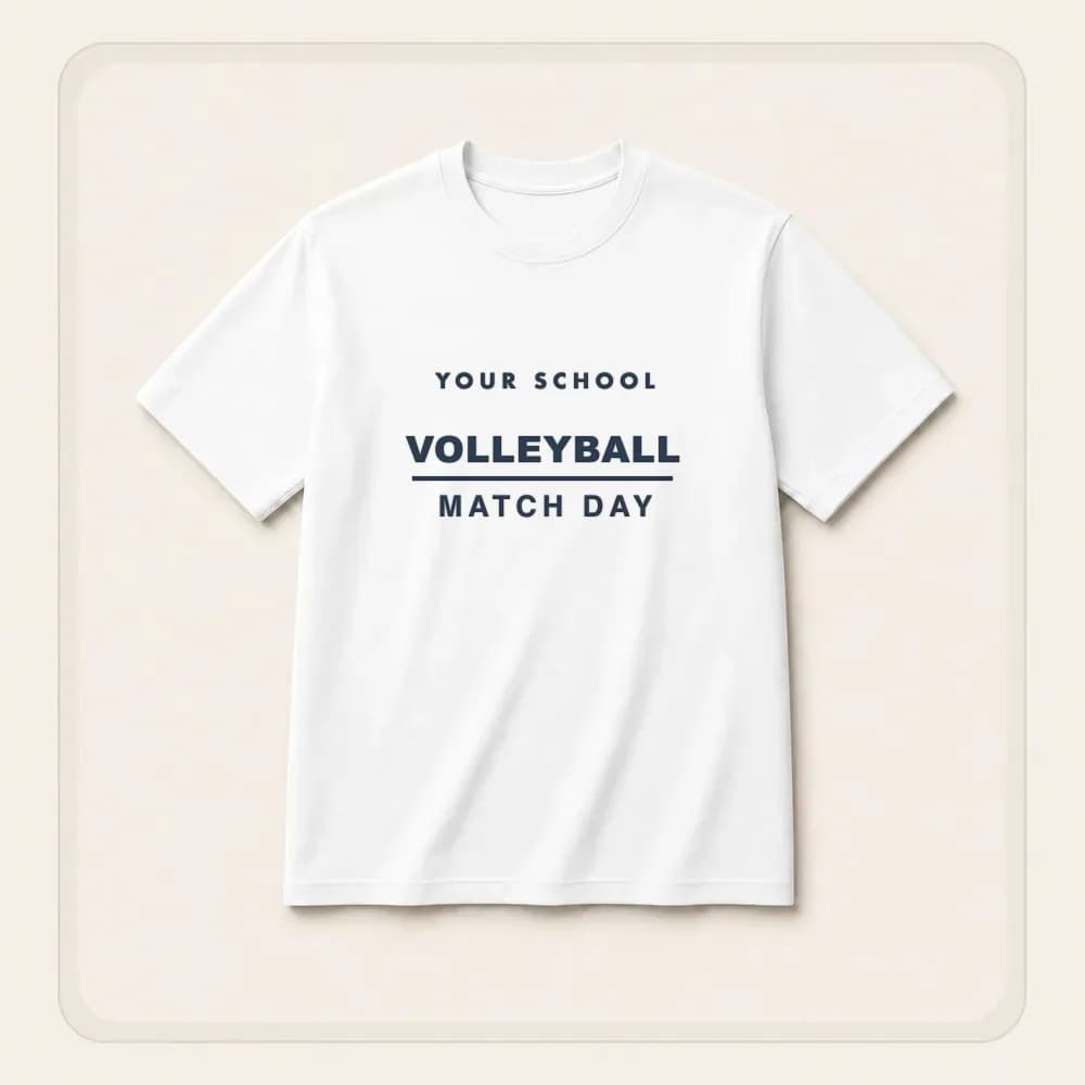 Sample design: Volleyball on a t-shirt