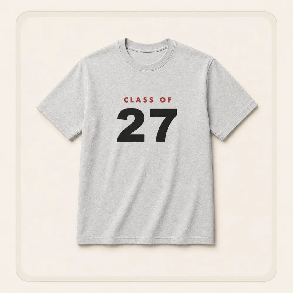 Sample design: Big 27 on a t-shirt
