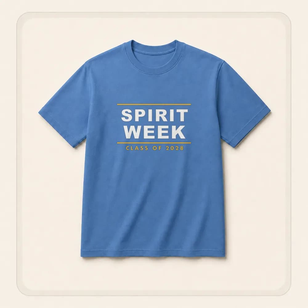 Sample design: Spirit week on a t-shirt
