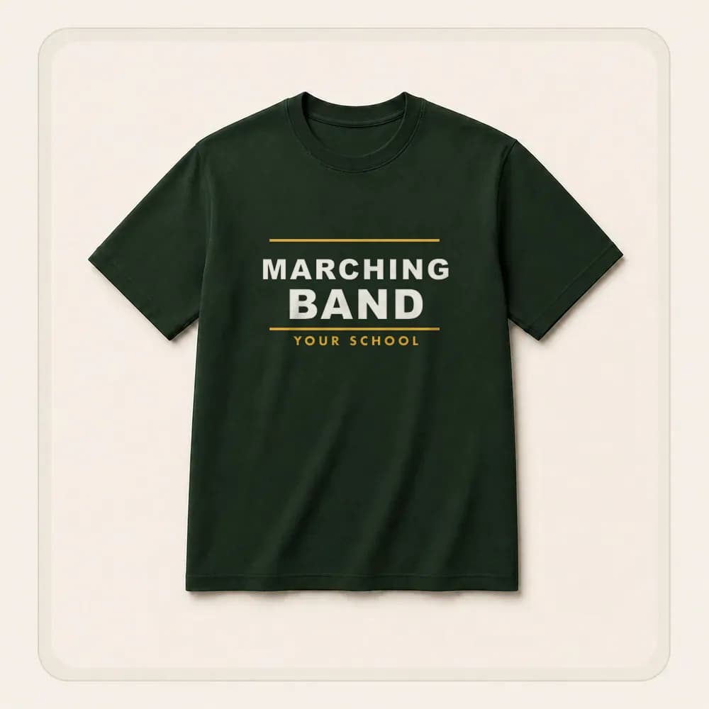 Sample design: Marching band on a t-shirt