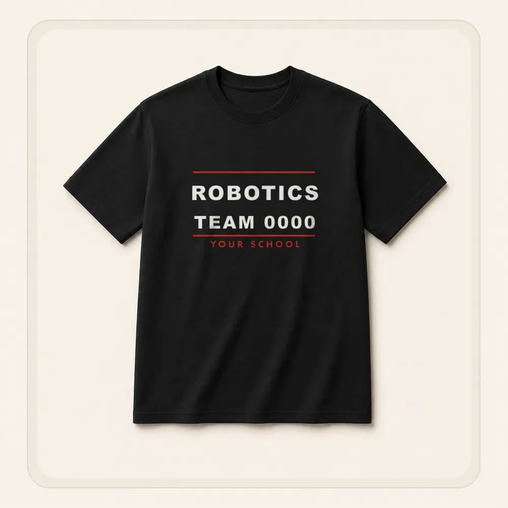 Sample design: Robotics team number on a t-shirt