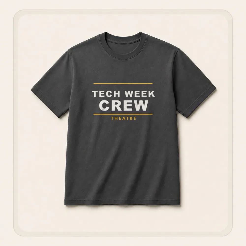 Sample design: Tech week on a t-shirt