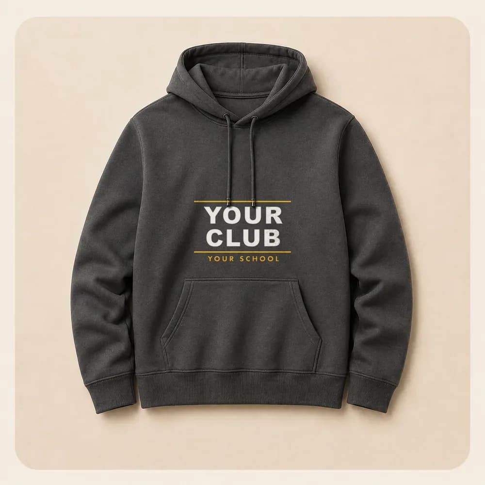 Sample design: Your Club classic on a hoodie