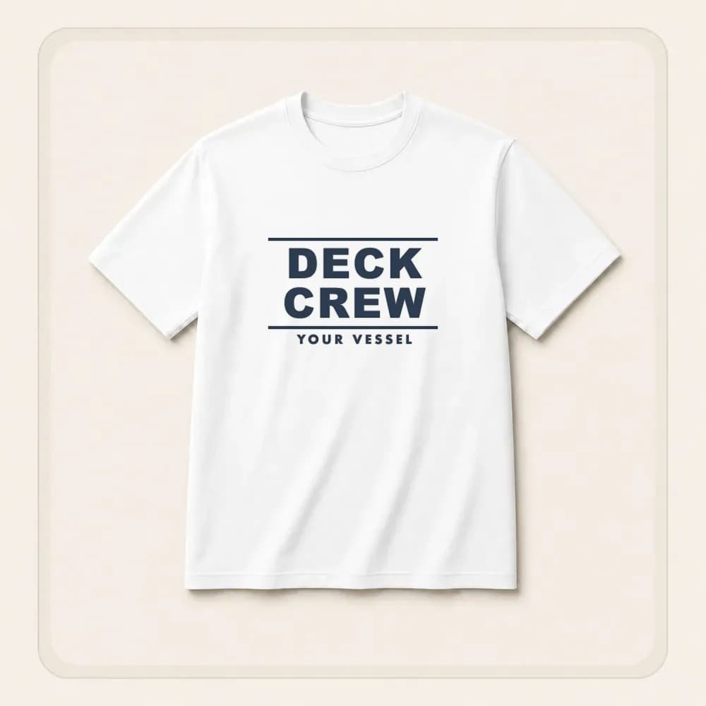 Sample design: Deck crew on a t-shirt