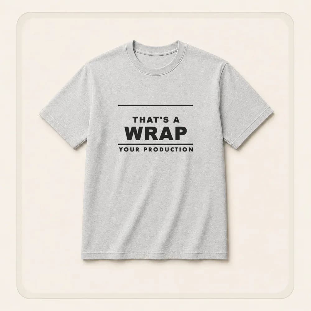 Sample design: Wrap shirt on a t-shirt