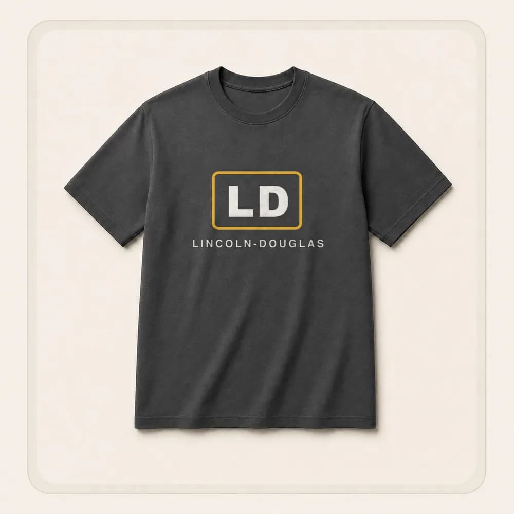 Sample design: LD event tag on a t-shirt