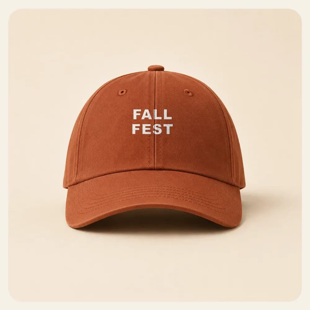 Sample design: Festival wordmark on a cap