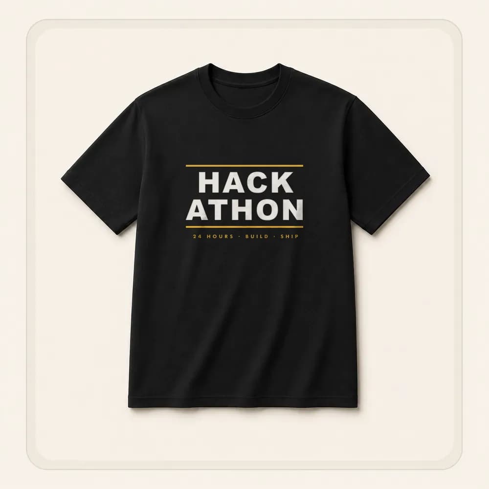 Sample design: Hackathon on a t-shirt