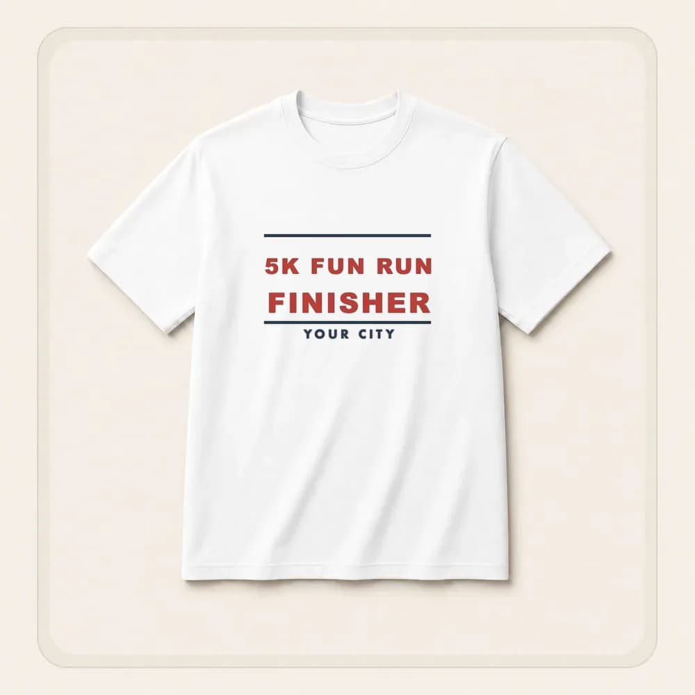 Sample design: Race finisher on a t-shirt