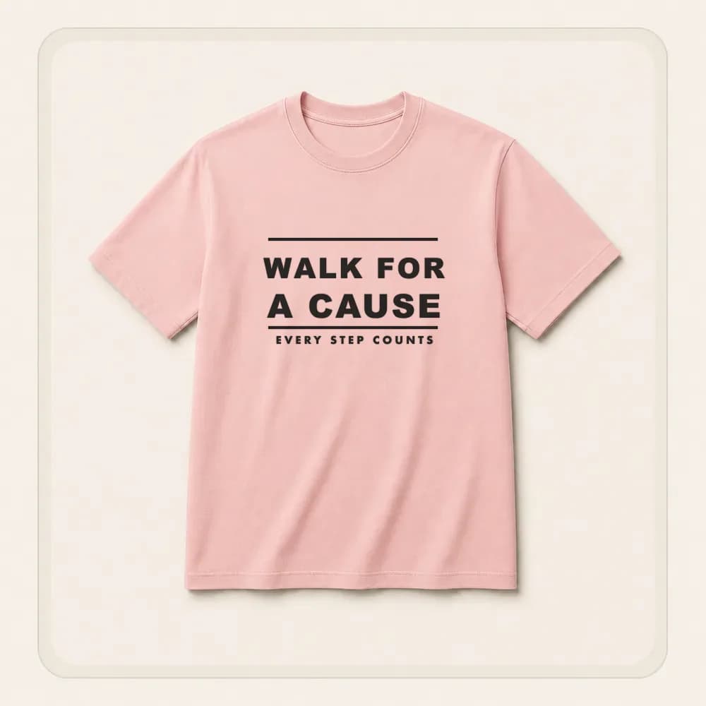 Sample design: Nonprofit walk on a t-shirt