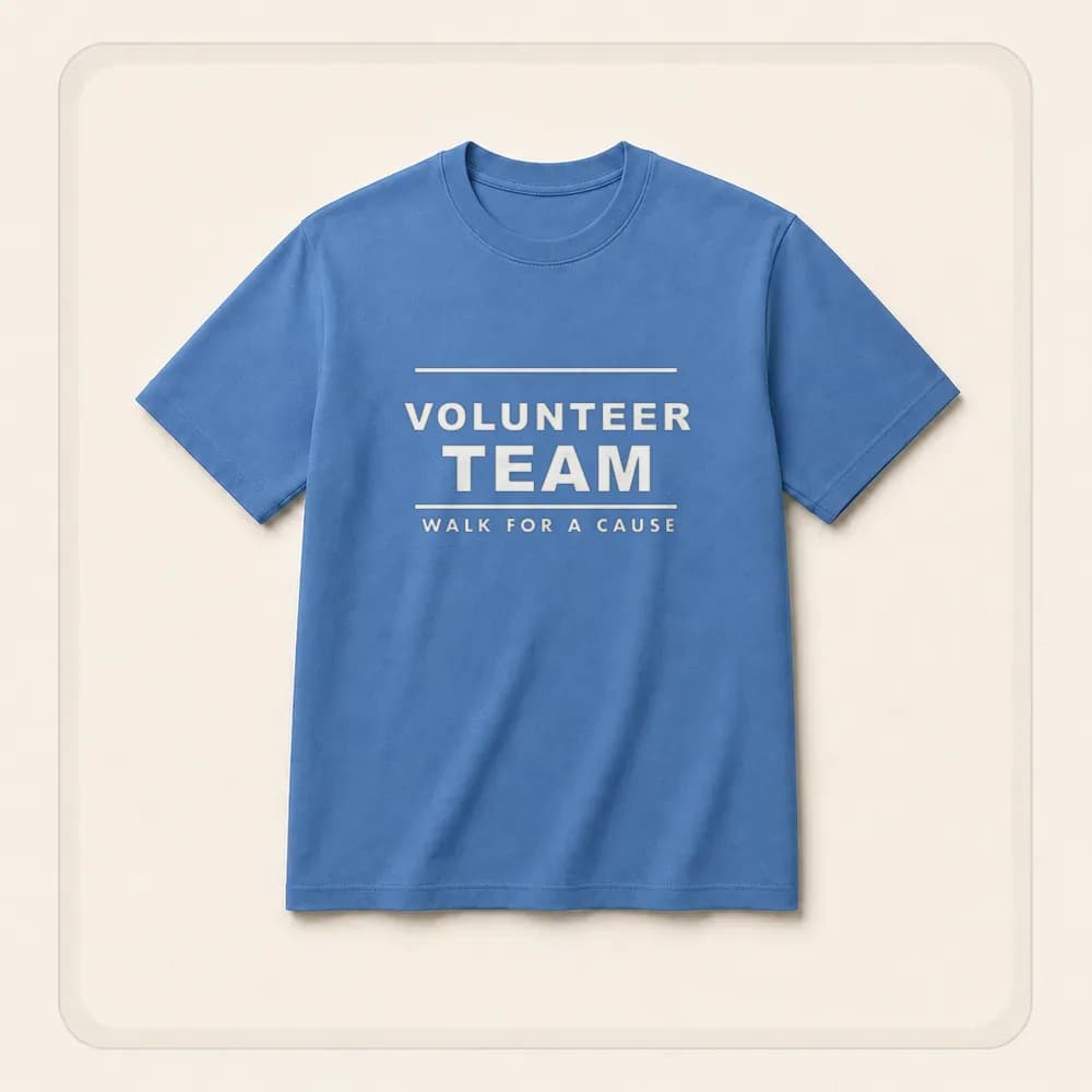 Sample design: Volunteer tee on a t-shirt