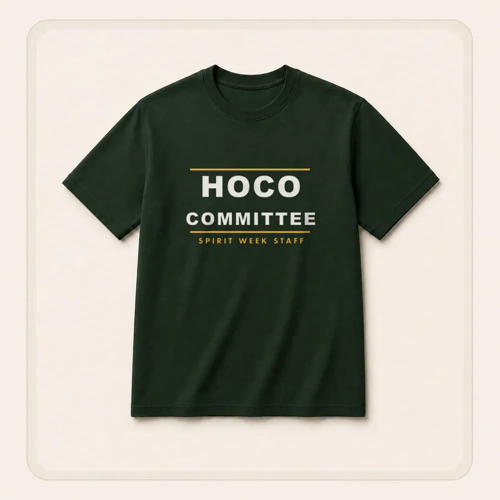 Sample design: HOCO committee on a t-shirt