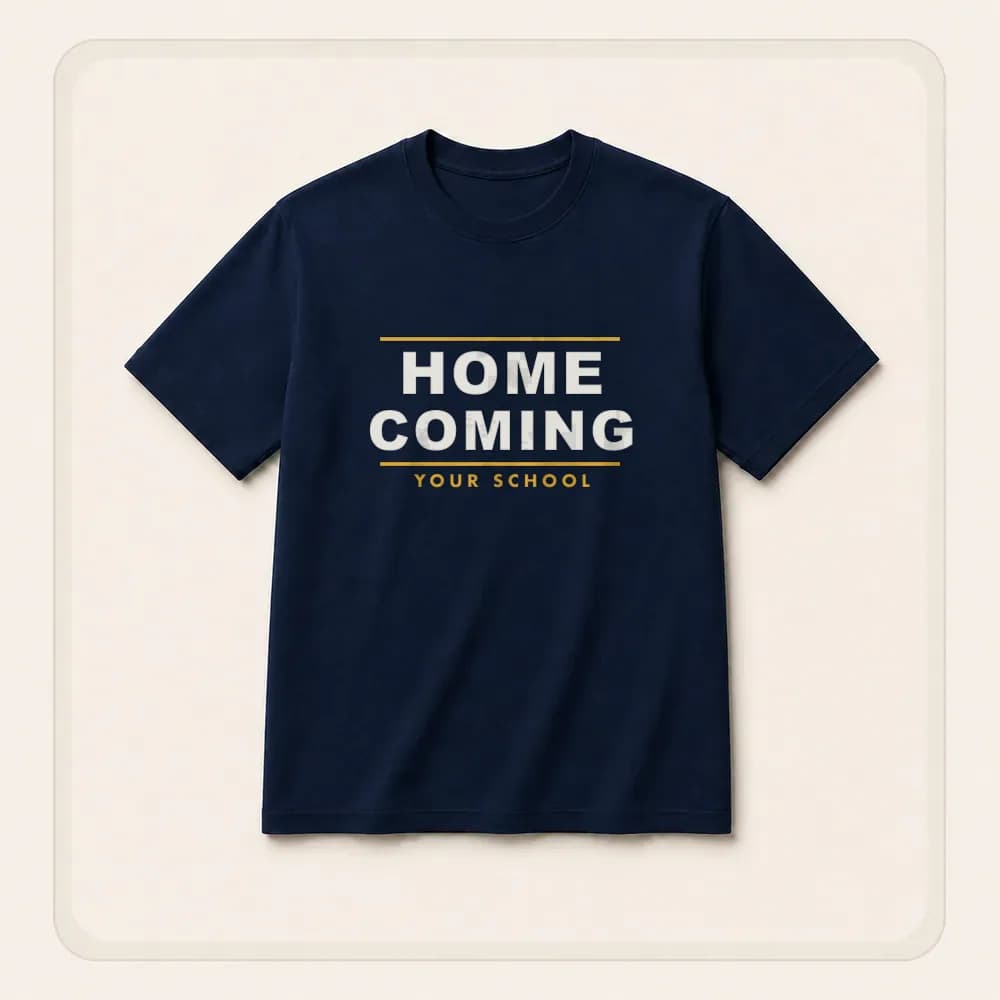 Sample design: Homecoming classic on a t-shirt