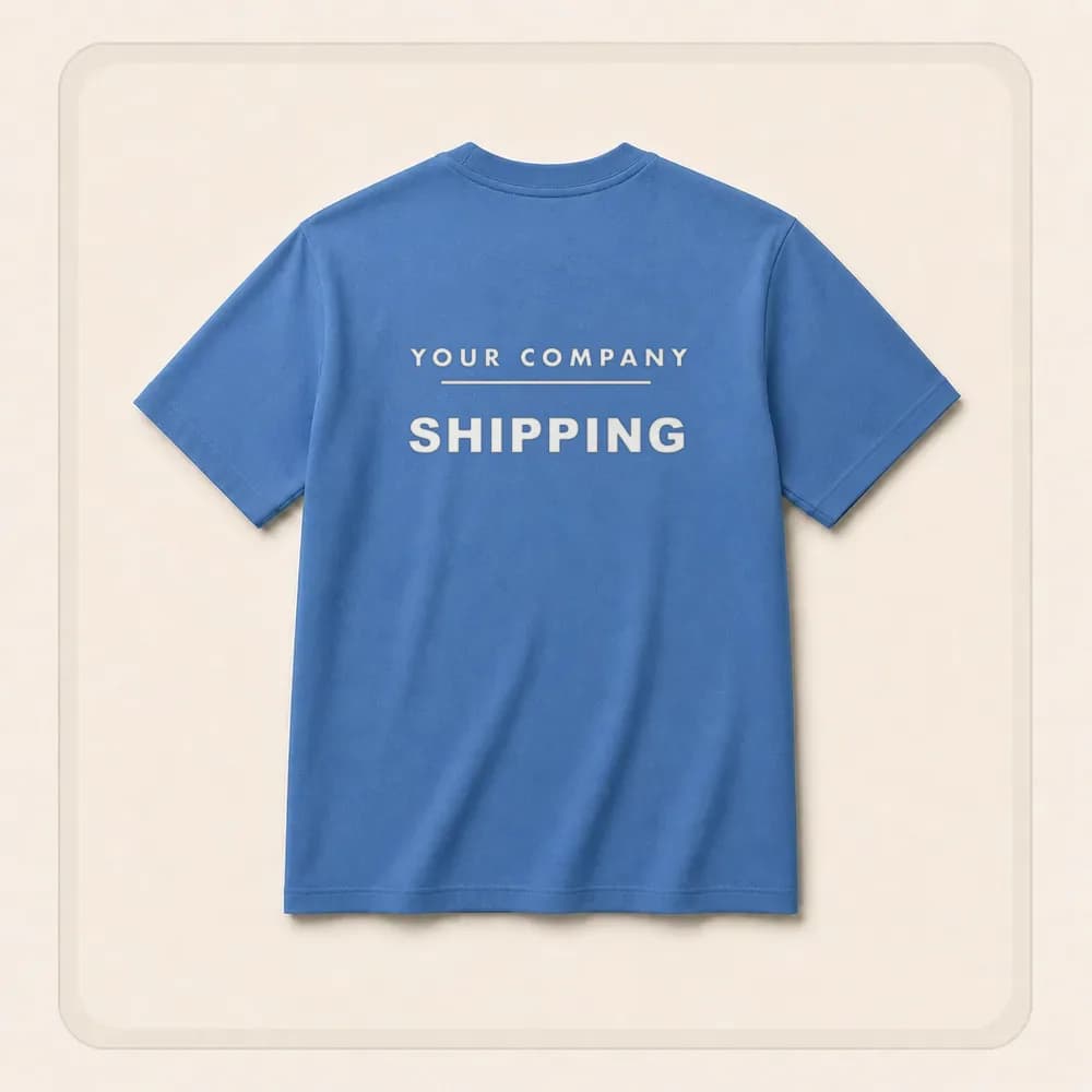 Sample design: Shipping on a t-shirt
