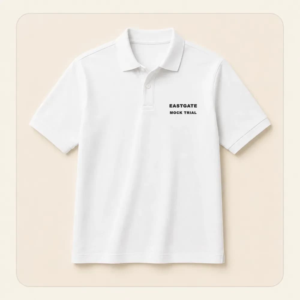 Sample design: Coach polo on a polo shirt