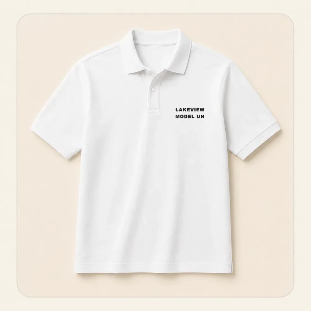 Sample design: Advisor polo on a polo shirt