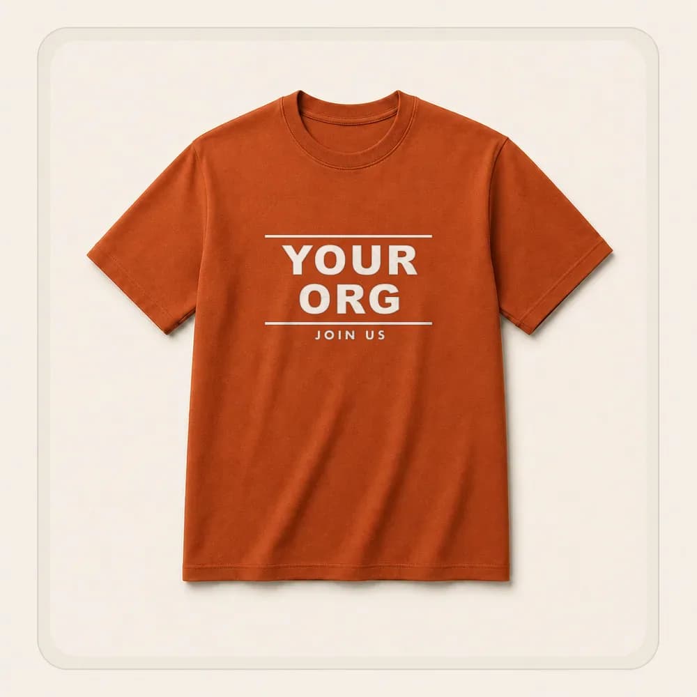 Sample design: Your Org classic on a t-shirt