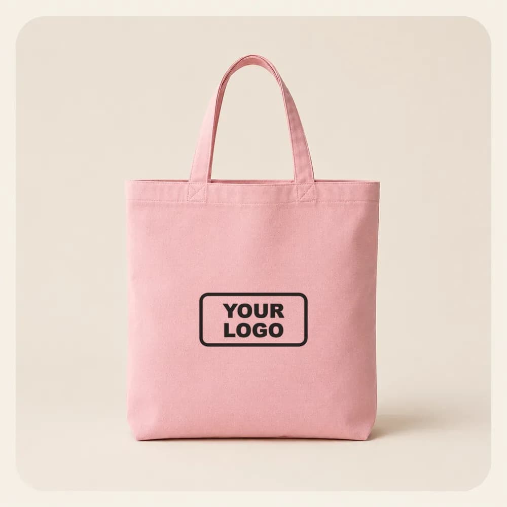 Sample design: Your logo on a pink tote bag