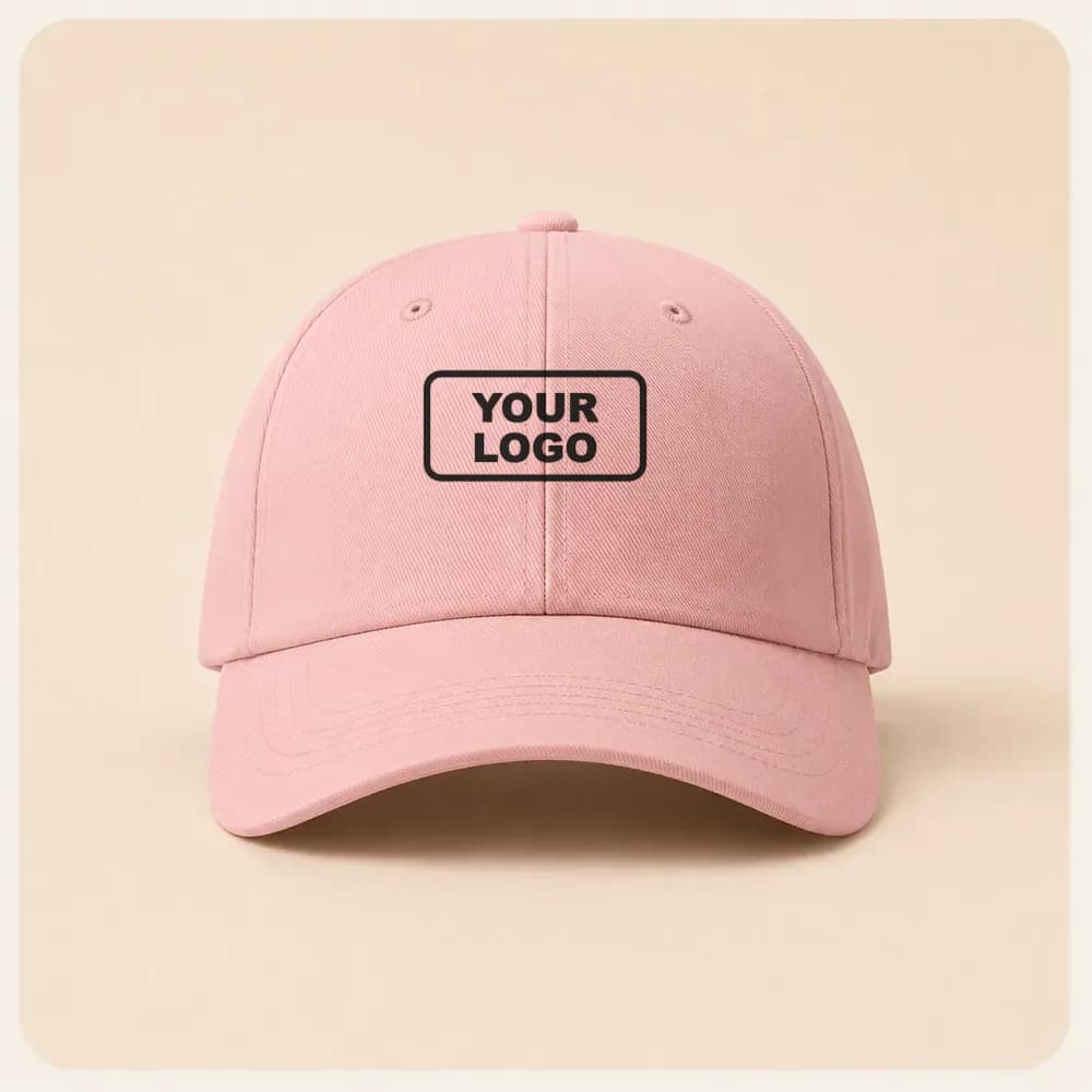 Sample design: Your logo on a pink cap
