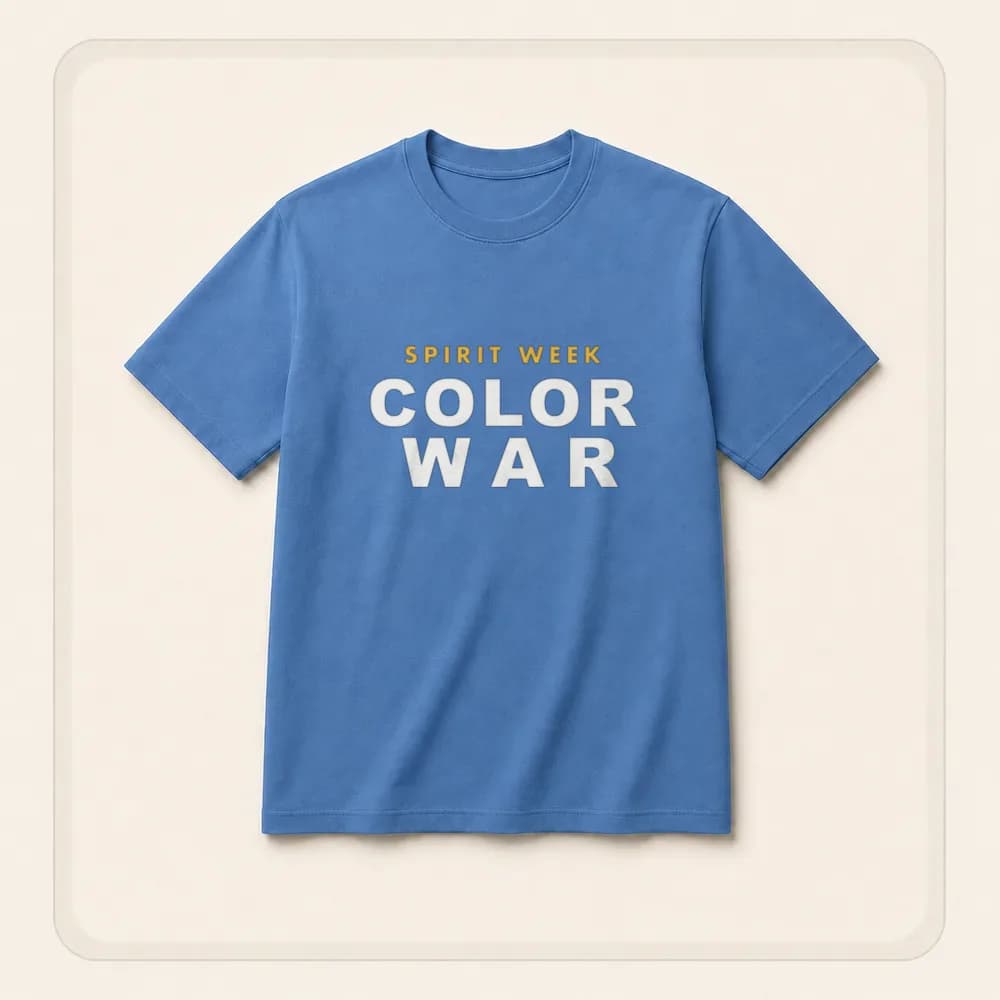 Sample design: Color war on a t-shirt