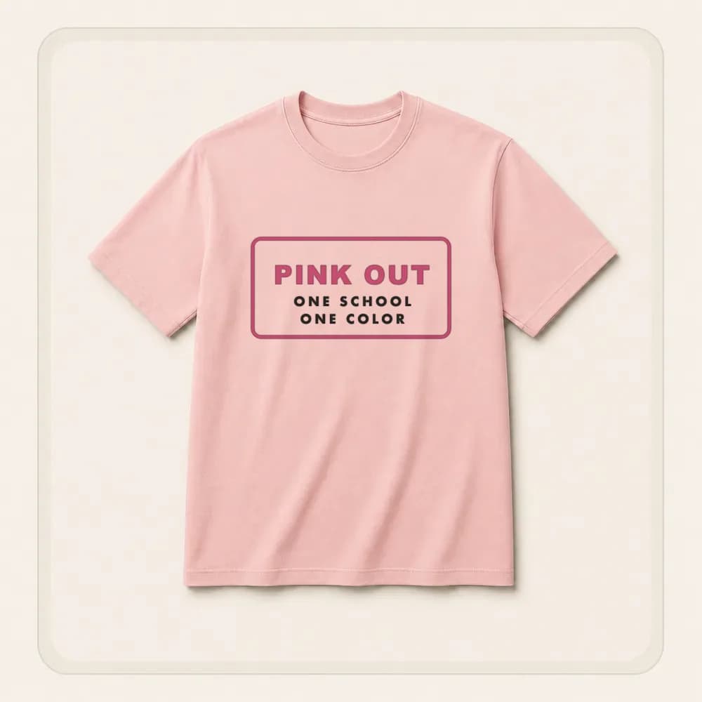 Sample design: Pink-out on a t-shirt