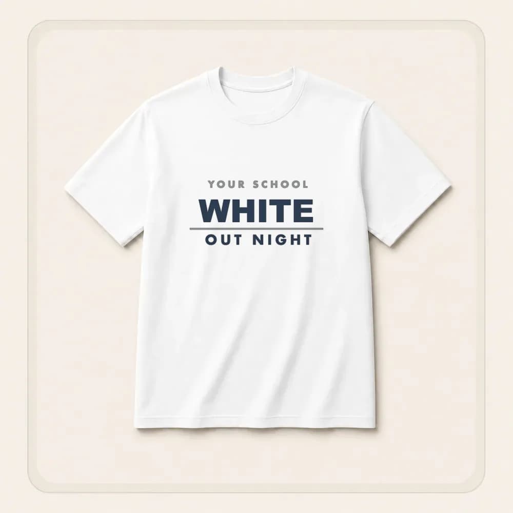 Sample design: Whiteout on a t-shirt