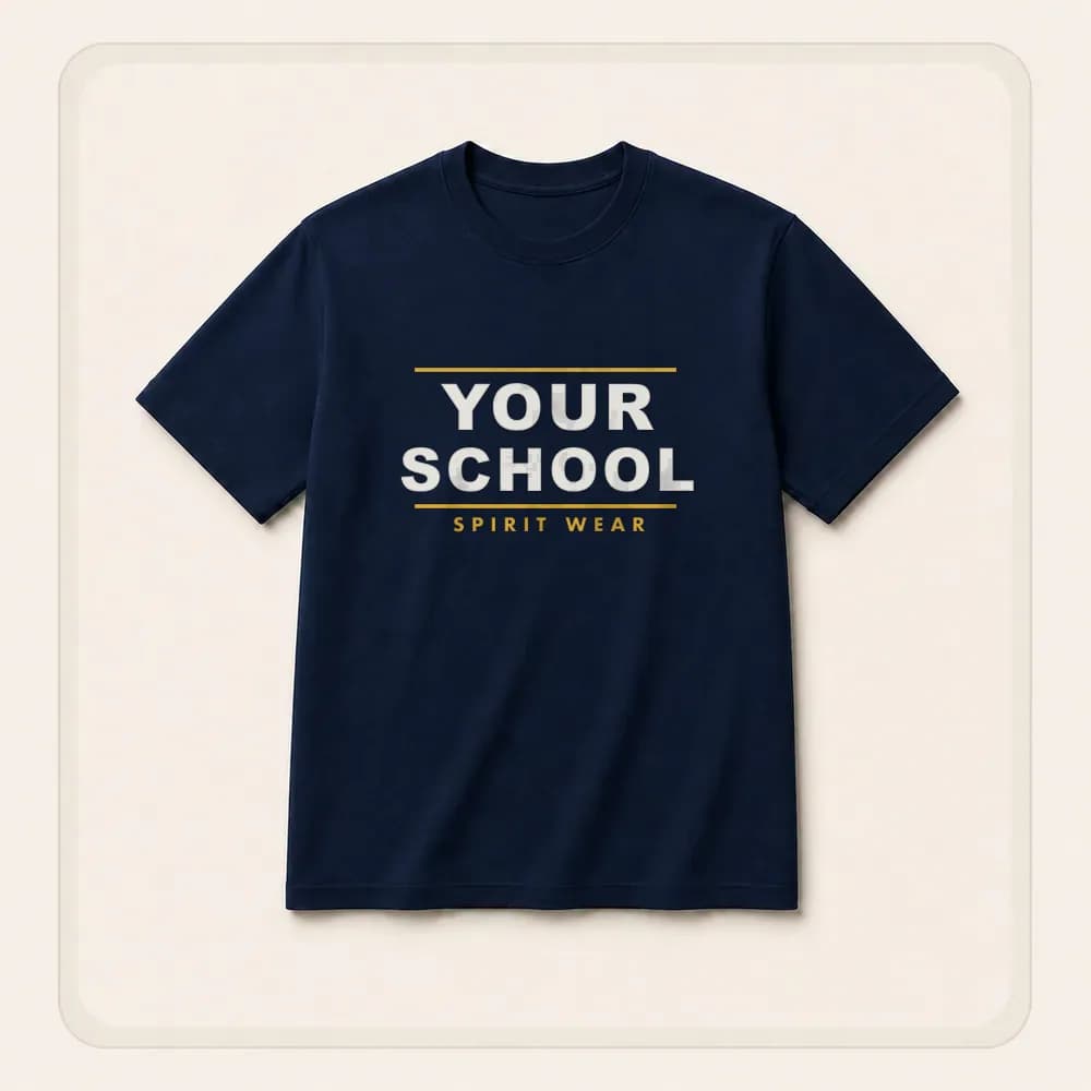 Sample design: Your School classic on a t-shirt