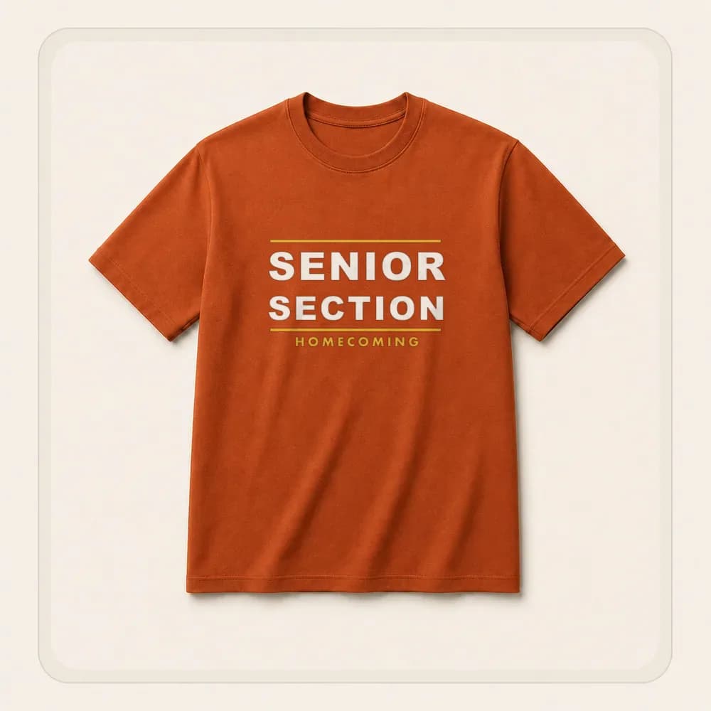 Sample design: Senior section on a t-shirt