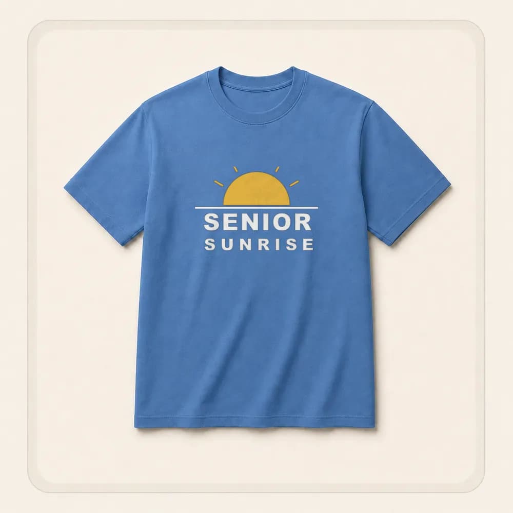 Sample design: Senior sunrise on a t-shirt