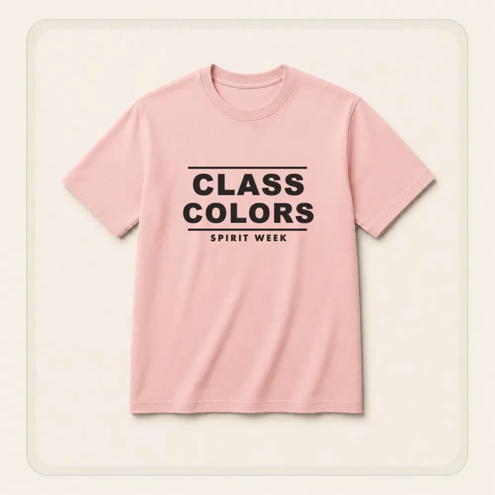 Sample design: Class colors day on a t-shirt