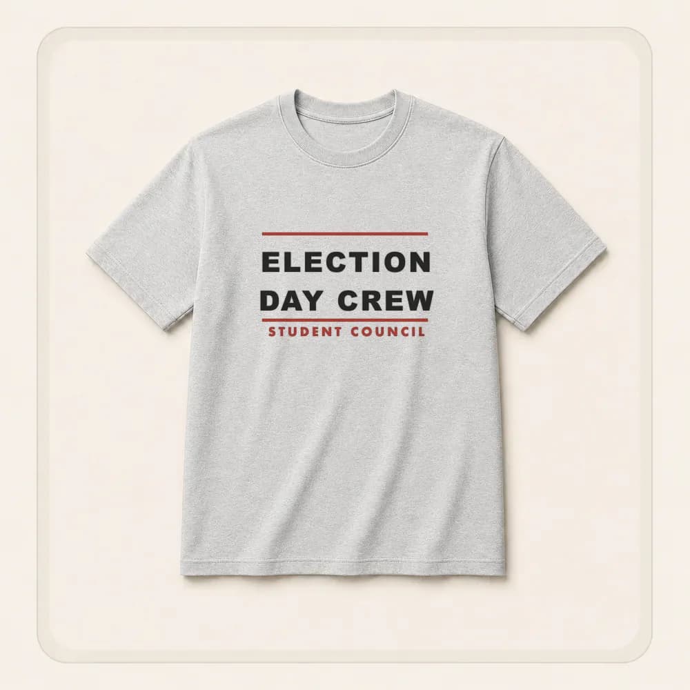 Sample design: Election day crew on a t-shirt