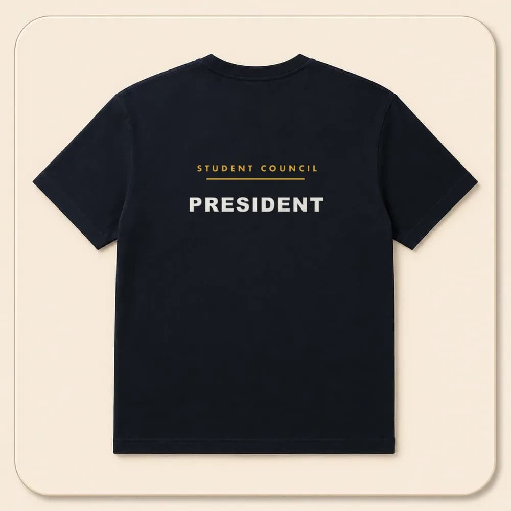 Sample design: President back on a t-shirt