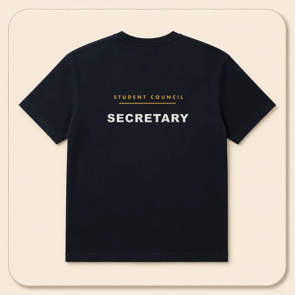Sample design: Secretary back on a t-shirt