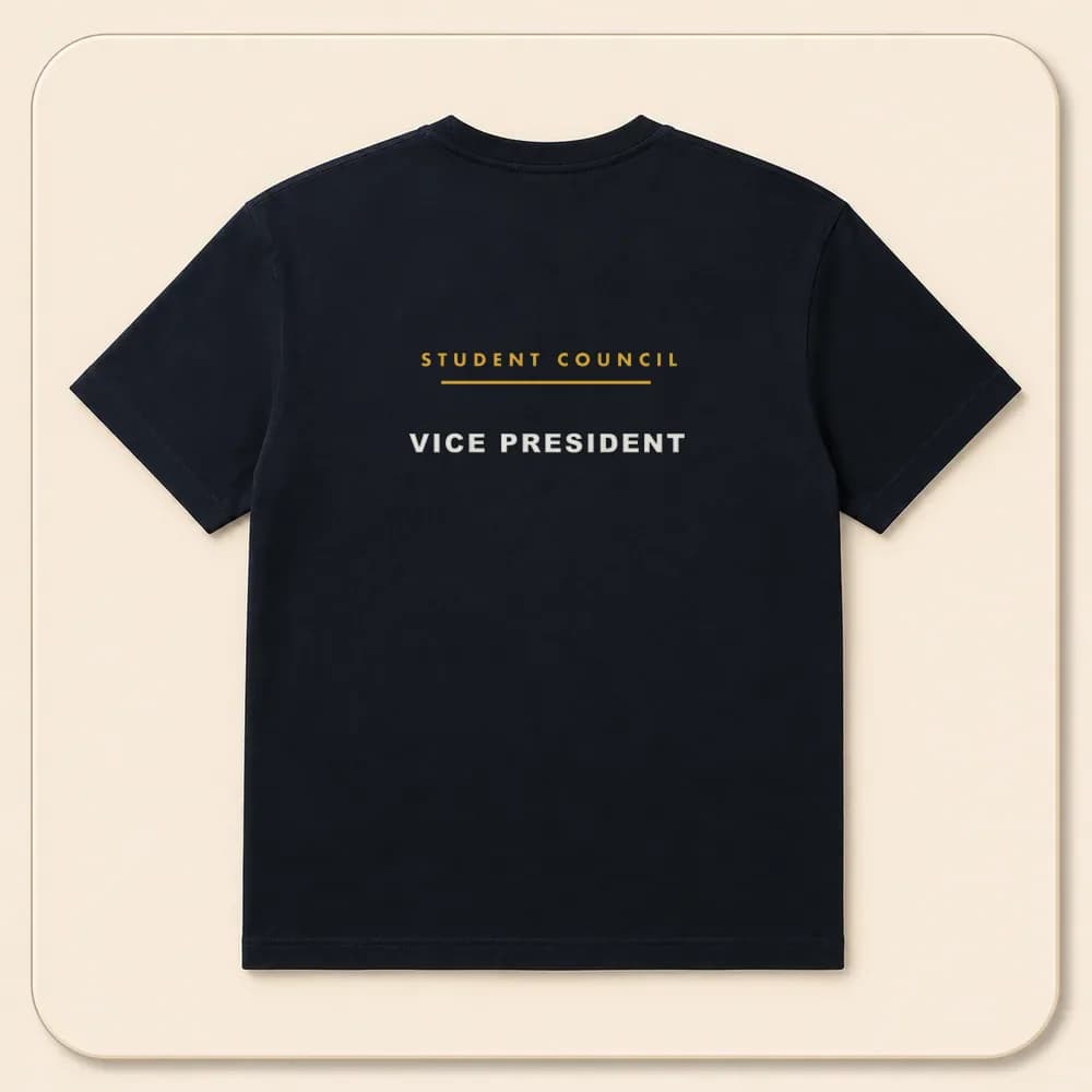 Sample design: Vice President back on a t-shirt