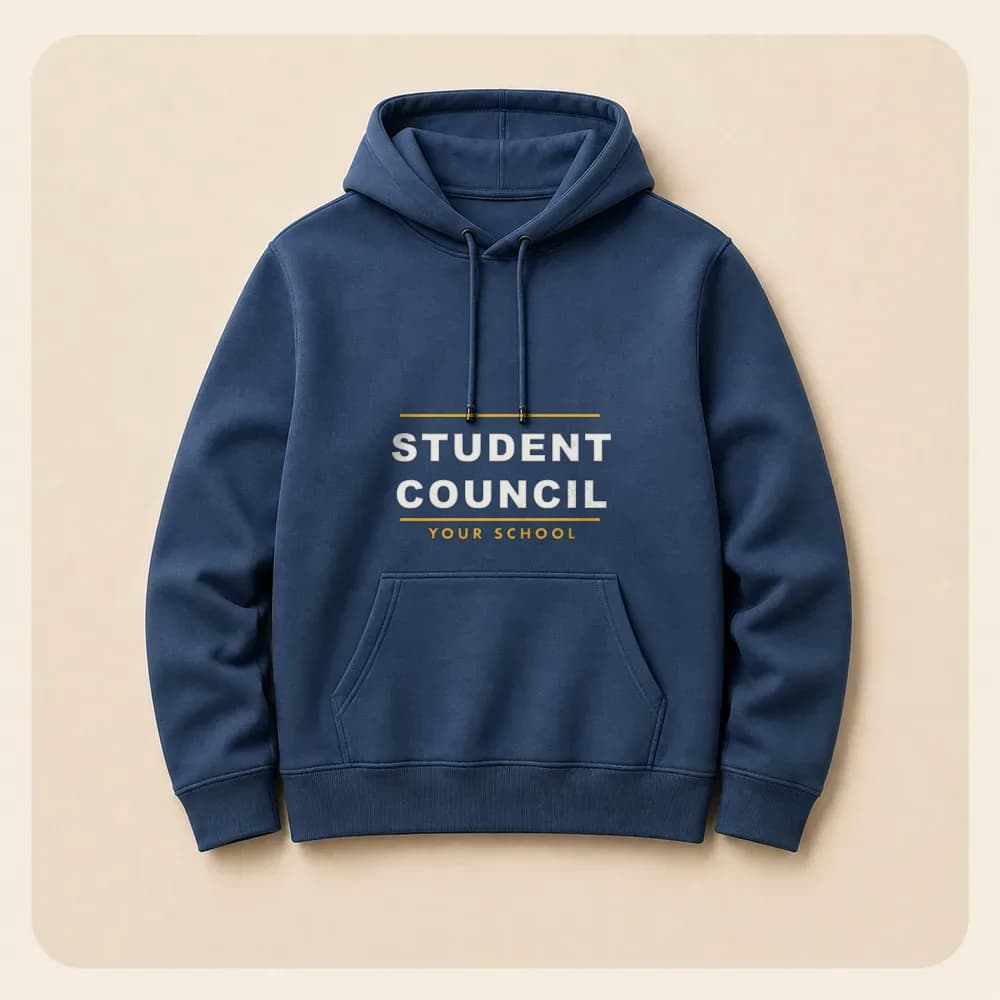 Sample design: Student Council classic on a hoodie