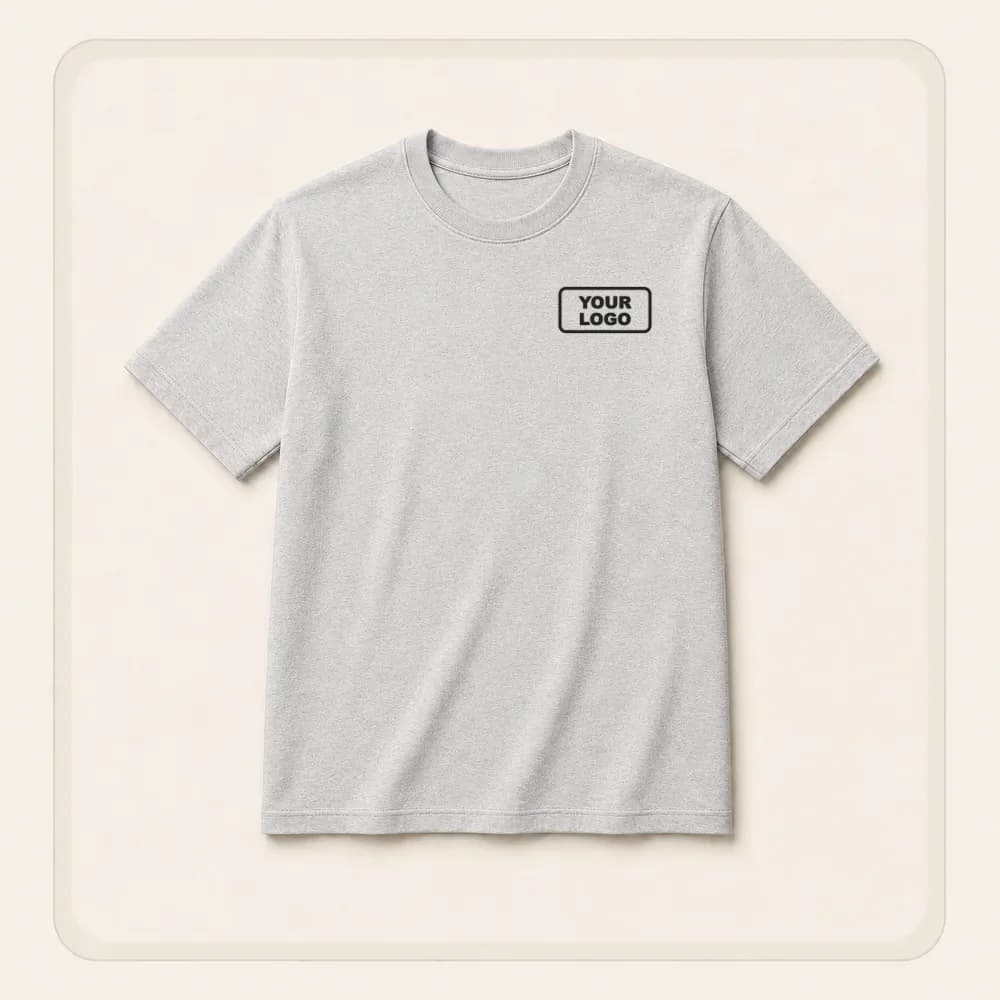 Sample design: Left chest logo on a t-shirt