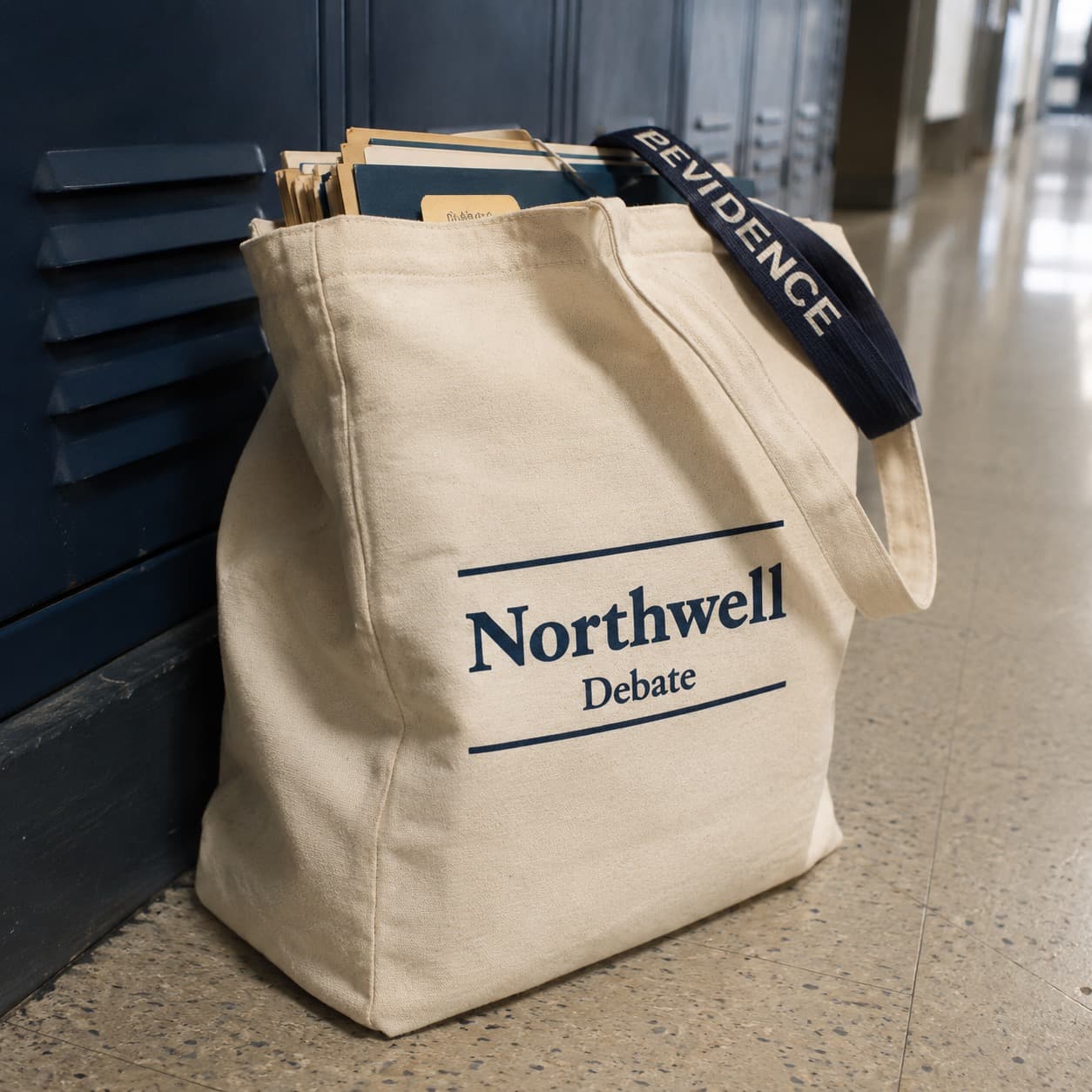 Totes for carrying evidence tubs and files