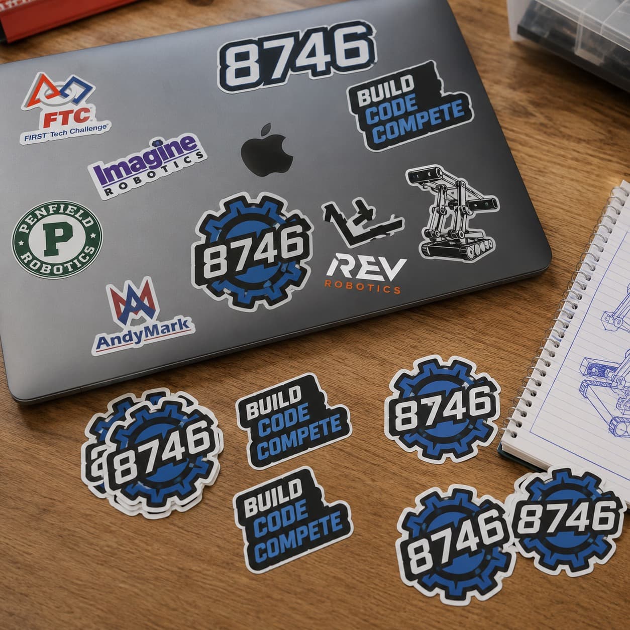 Die-cut club stickers