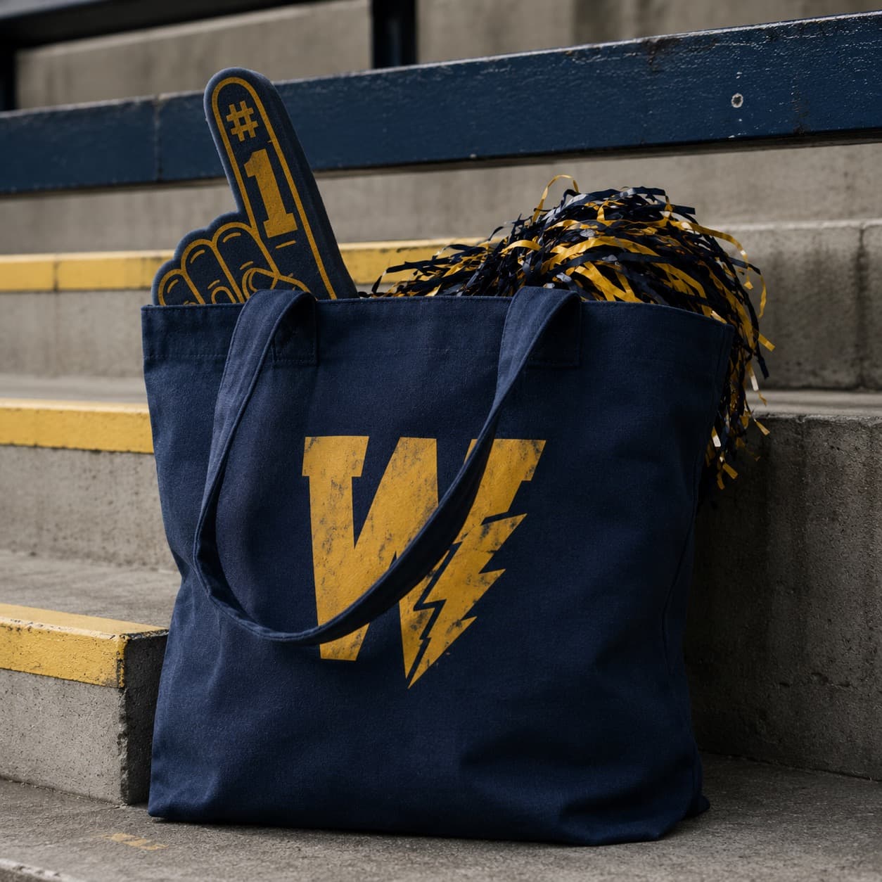 Branded canvas totes for a school event