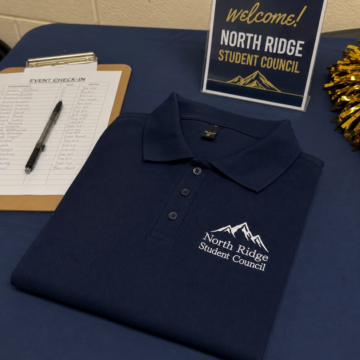 Custom polos for student council officers