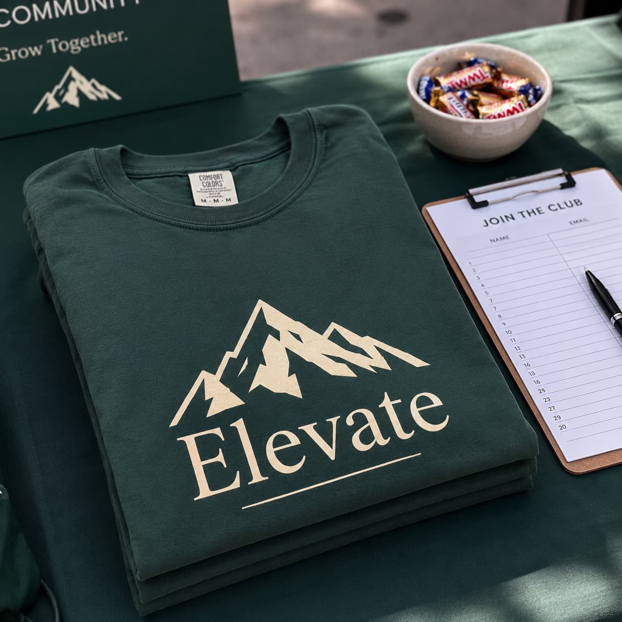 Custom recruitment t-shirts for a student organization