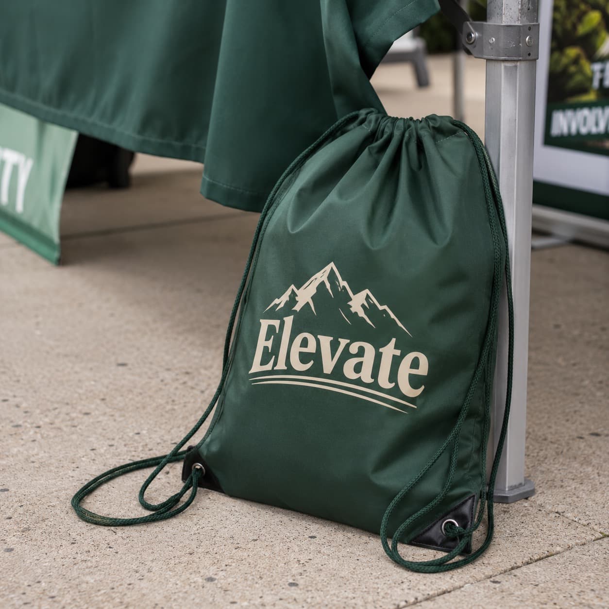 Drawstring bags for tabling and events