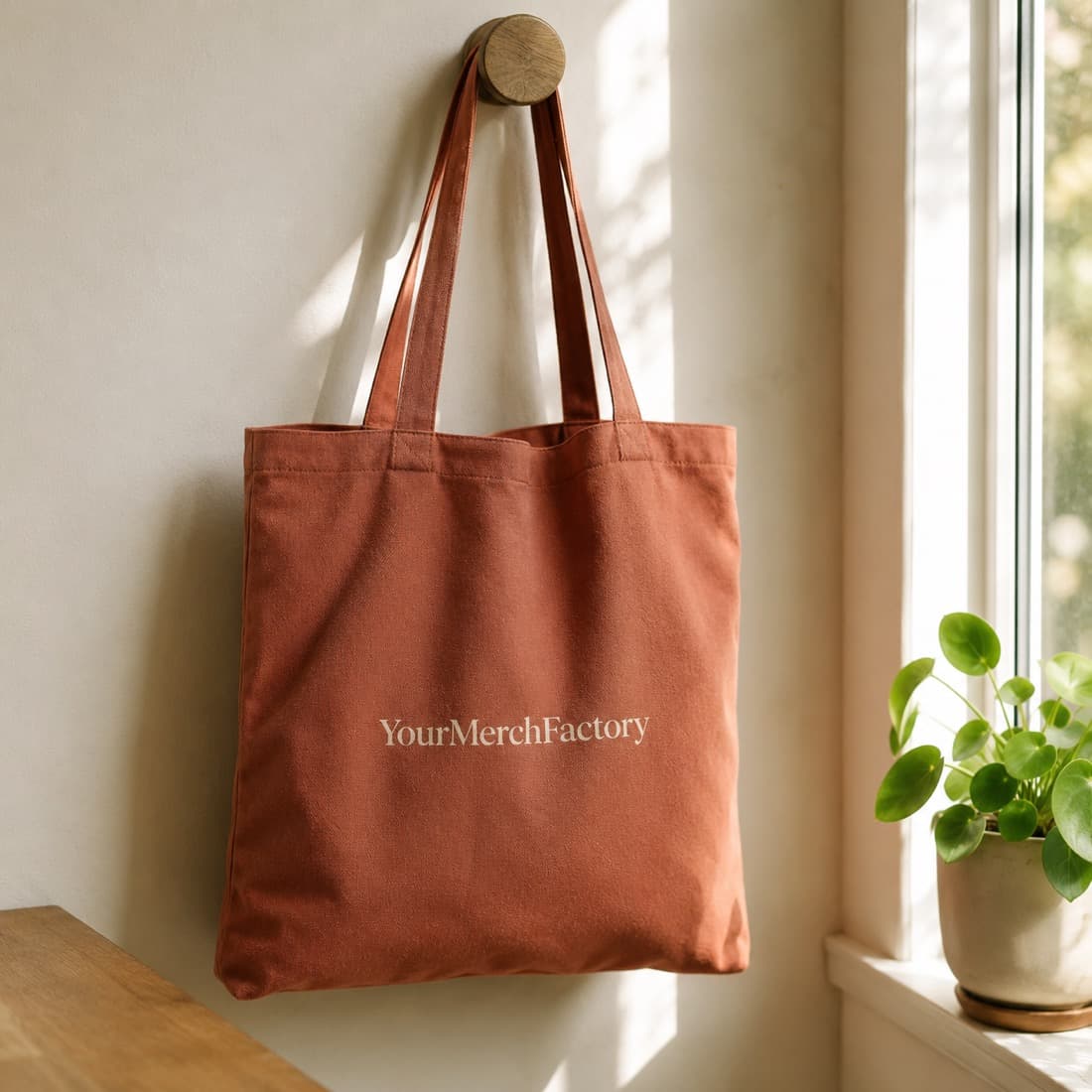 Screen-printed canvas tote bags for an event